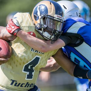 A.J. Springer im Spiel Albershausen Crusaders – Nuernberg Rams A.J. Springer im Spiel Albershausen Crusaders - Nuernberg Rams