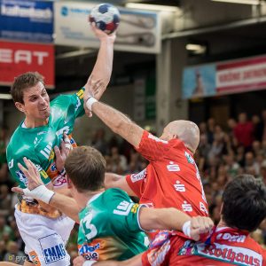 Adrian Pfahl im Spiel FRISCH AUF Goeppingen – HBW Balingen-Weilstetten Adrian Pfahl im Spiel FRISCH AUF Goeppingen - HBW Balingen-Weilstetten