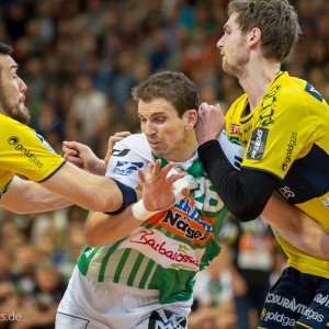 Adrian Pfahl im Spiel FRISCH AUF Goeppingen - Rhein-Neckar Loewen