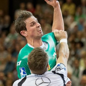 Adrian Pfahl im Spiel Frisch Auf Goeppingen - MT Melsungen