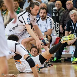 Adrian Pfahl im Spiel Frisch Auf Goeppingen - MT Melsungen