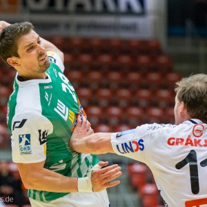 Adrian Pfahl im Spiel TVIS Holstebro – Frisch Auf Goeppingen Adrian Pfahl im Spiel TVIS Holstebro - Frisch Auf Goeppingen