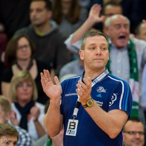 Alfred Gislason im Spiel Frisch Auf Goeppingen - THW Kiel