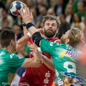 Andrej Kogut im Spiel FRISCH AUF Goeppingen - TBV Lemgo