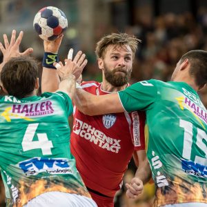 Andrej Kogut im Spiel FRISCH AUF Goeppingen - TBV Lemgo