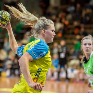 Anne Hubinger im Spiel Frisch Auf Goeppingen Frauen - HC Leipzig