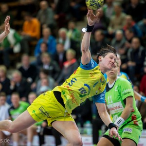 Anne Mueller im Spiel Frisch Auf Goeppingen Frauen - HC Leipzig