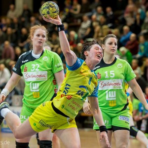 Anne Mueller im Spiel Frisch Auf Goeppingen Frauen - HC Leipzig