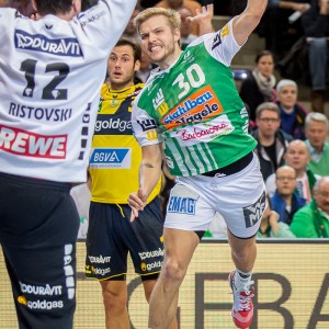 Anton Halen im Spiel FRISCH AUF Goeppingen - Rhein-Neckar Loewen