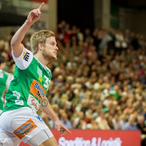 Anton Halen im Spiel Frisch Auf Goeppingen - Bergischer HC