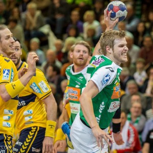 Anton Halen im Spiel Frisch Auf Goeppingen -Rhein-Neckar Loewen