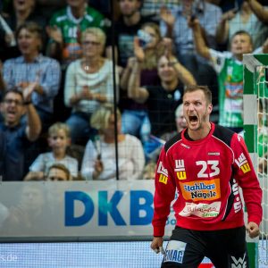 Bastian Rustchmann im Spiel FRISCH AUF Goeppingen - HC Erlangen