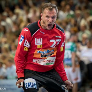 Bastian Rutschmann im Spiel FRISCH AUF Goeppingen - HC Erlangen