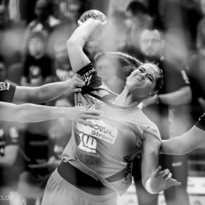 Beate Scheffknecht im Spiel Frisch Auf Goeppingen Frauen - Bietigheim