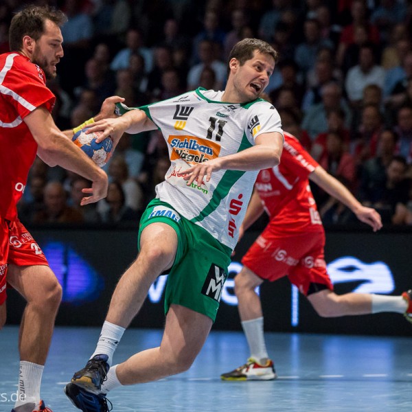 Bojan Beljanski im Spiel MT Melsungen-Frisch Auf Goeppingen Bojan Beljanski im Spiel MT Melsungen-Frisch Auf Goeppingen