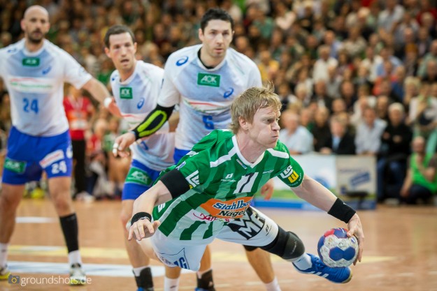 Christian Schoene im Spiel Frisch Auf Goeppingen – HSV Hamburg