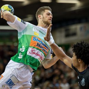 Daniel Fontaine im Spiel FRISCH AUF Goeppingen – FC Porto Daniel Fontaine im Spiel FRISCH AUF Goeppingen - FC Porto