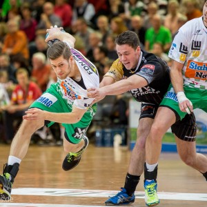 Daniel Fontaine im Spiel FRISCH AUF Goeppingen – Lions Limburg Daniel Fontaine im Spiel FRISCH AUF Goeppingen - Lions Limburg