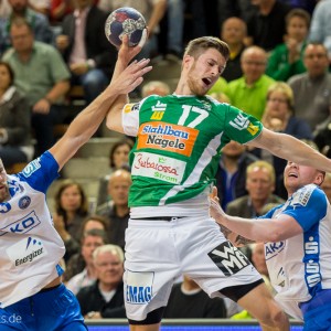 Daniel Fontaine im Spiel Frisch Auf Goeppingen - Bergischer HC