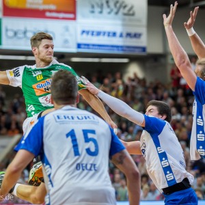 Daniel Fontaine im Spiel Frisch Auf Goeppingen - Bergischer HC