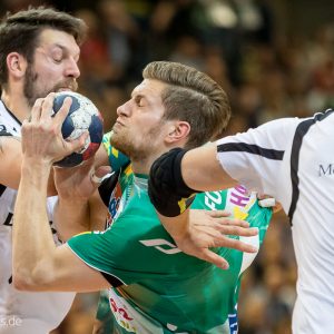 Daniel Fontaine im Spiel Frisch Auf Goeppingen - MT Melsungen