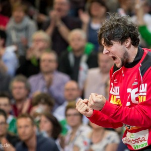 Daniel Rebmann im Spiel FRISCH AUF Goeppingen - MT Melsungen