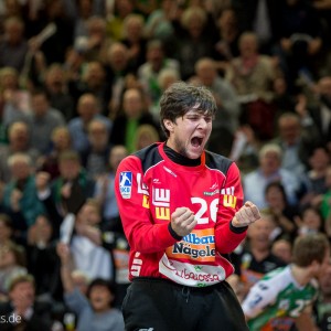 Daniel Rebmann im Spiel FRISCH AUF Goeppingen - MT Melsungen