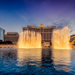 Die Bellagio Fountains in Las Vegas