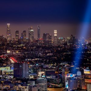 Die Skyline von Los Angeles bei Nacht Die Skyline von Los Angeles bei Nacht