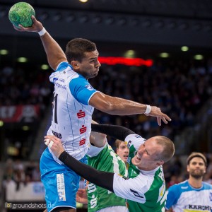 Djibril MBengue im Spiel TVB Stuttgart – FRISCH AUF Goeppingen Djibril MBengue im Spiel TVB Stuttgart - FRISCH AUF Goeppingen