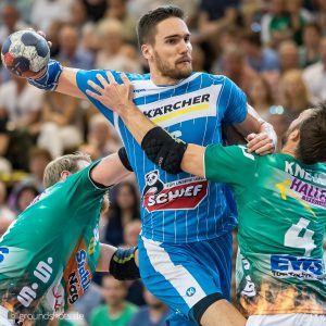 Dominik Weiss im Spiel FRISCH AUF Goeppingen - TVB Stuttgart