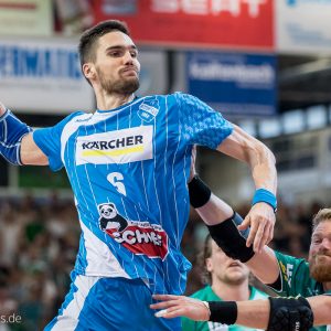 Dominik Weiss im Spiel FRISCH AUF Goeppingen - TVB Stuttgart