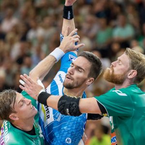 Dominik Weiss im Spiel FRISCH AUF Goeppingen - TVB Stuttgart