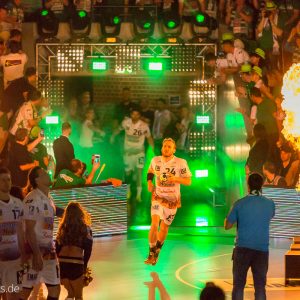 Einlauf von FRISCH AUF Goeppingen Einlauf von FRISCH AUF Goeppingen