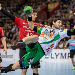 Evgeni Pevnov im Spiel Bietigheim-Frisch Auf Goeppingen Evgeni Pevnov im Spiel Bietigheim-Frisch Auf Goeppingen