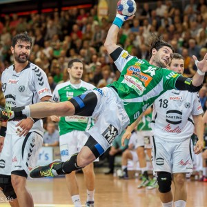 Evgeni Pevnov im Spiel Frisch Auf Goeppingen – GWD Minden Evgeni Pevnov im Spiel Frisch Auf Goeppingen - GWD Minden