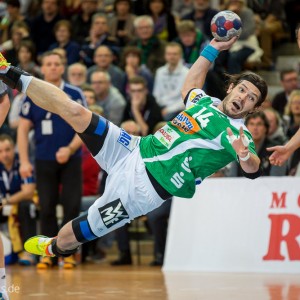 Evgeni Pevnov im Spiel Frisch Auf Goeppingen - THW Kiel