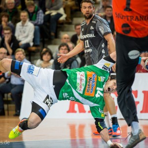 Evgeni Pevnov im Spiel Frisch Auf Goeppingen - THW Kiel
