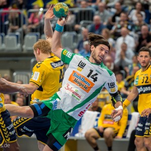Evgeni Pevnov im Spiel Rhein-Neckar-Loewen – Frisch Auf Goeppingen Evgeni Pevnov im Spiel Rhein-Neckar-Loewen - Frisch Auf Goeppingen