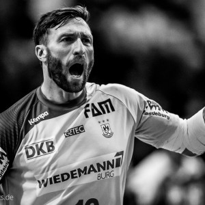 Fabian van Olphen im Spiel Frisch Auf Goeppingen - SC Magdeburg