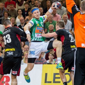Felix Lobedank im Spiel Frisch Auf Goeppingen – TuS N-Luebbecke Felix Lobedank im Spiel Frisch Auf Goeppingen - TuS N-Luebbecke