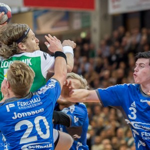 Felix Lobedank im Spiel Frisch Auf Goeppingen – VfL Gummersbach Felix Lobedank im Spiel Frisch Auf Goeppingen - VfL Gummersbach