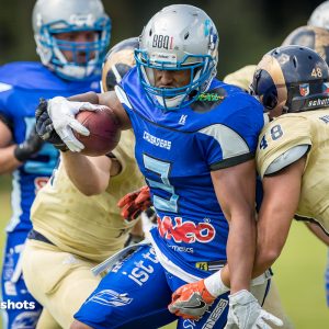Giano White im Spiel Albershausen Crusaders – Nuernberg Rams Giano White im Spiel Albershausen Crusaders - Nuernberg Rams