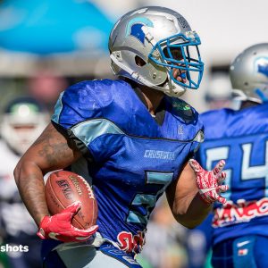 Giano White im Spiel Albershausen Crusaders – Straubing Spiders Giano White im Spiel Albershausen Crusaders - Straubing Spiders
