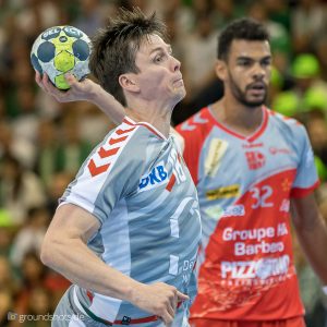 Hans Lindberg im Spiel Fuechse Berlin – Saint-Raphael Hans Lindberg im Spiel Fuechse Berlin - Saint-Raphael