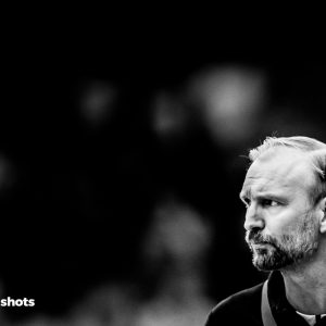 Hartmut Mayerhoffer beim Sieg von Lemgo in Goeppingen Hartmut Mayerhoffer beim Sieg von Lemgo in Goeppingen