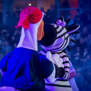 Hein Daddel und Siggi die Moewe beim Allstar Game der Handball Bundesliga 2015 Hein Daddel und Siggi die Moewe beim Allstar Game der Handball Bundesliga 2015