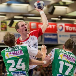 Holger Glandorf im Spiel FRISCH AUF Goeppingen – Flensburg-Handewitt Holger Glandorf im Spiel FRISCH AUF Goeppingen - Flensburg-Handewitt