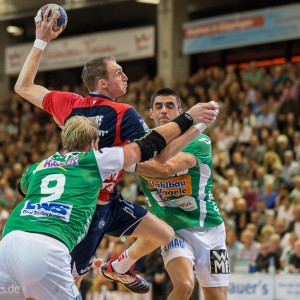 Holger Glandorf im Spiel Frisch Auf Goeppingen – SG Flensburg-Handewitt Holger Glandorf im Spiel Frisch Auf Goeppingen - SG Flensburg-Handewitt