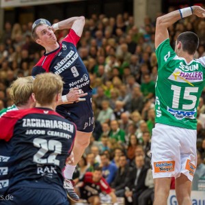 Holger Glandorf im Spiel Frisch Auf Goeppingen – SG Flensburg-Handewitt Holger Glandorf im Spiel Frisch Auf Goeppingen - SG Flensburg-Handewitt